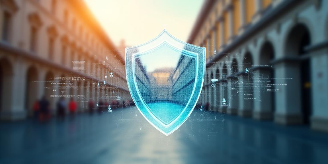 Concetto di protezione dati e tecnologia moderna